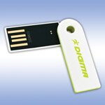 USB флеш-диск - Digma Swing White&Green - 4Gb 